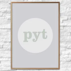 Plakat - Pyt, grå