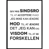 Plakat "Sindsrobønnen V2.0". Sort/Hvid. Vælg Str.