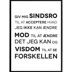Plakat "Sindsrobønnen V2.0". Sort/Hvid. Vælg Str.