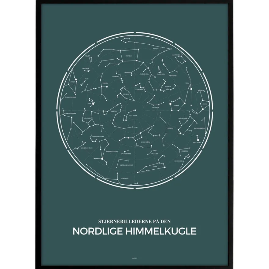 Plakat - Stjernebilleder - Aquagrøn