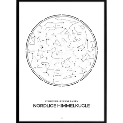 Plakat - Stjernebilleder - sort/hvid