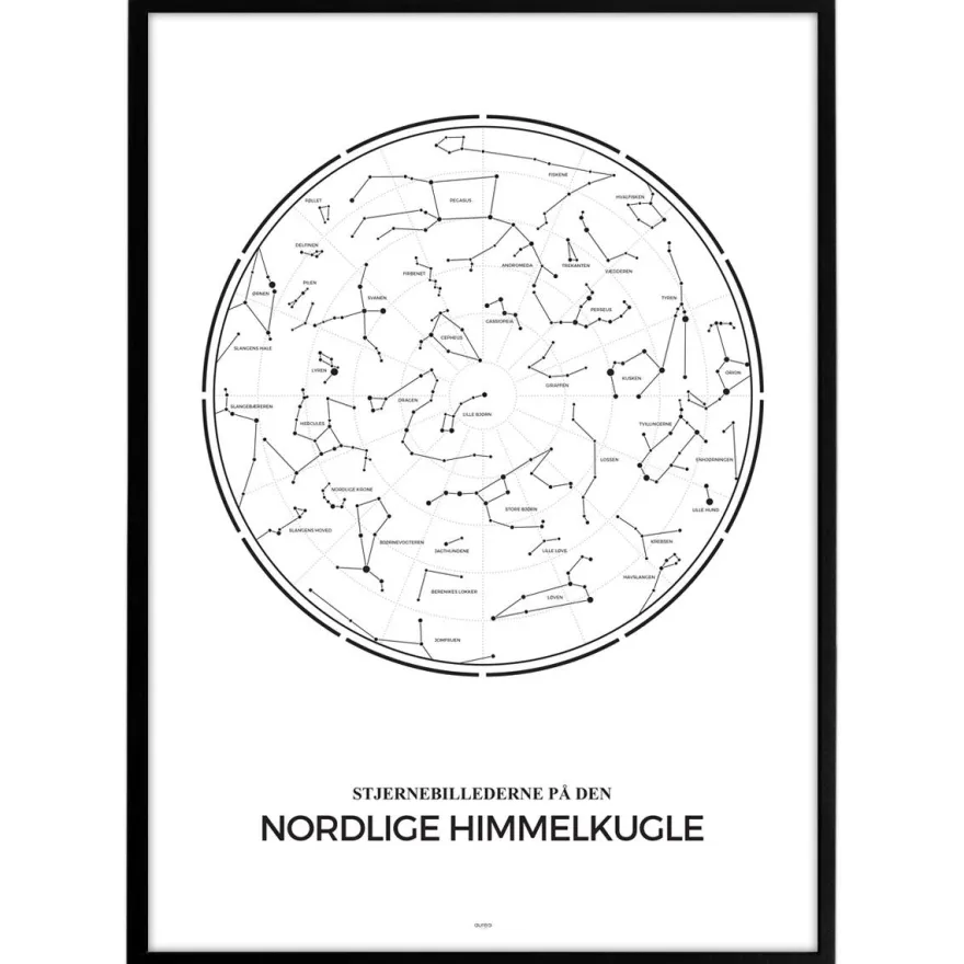 Plakat - Stjernebilleder - sort/hvid