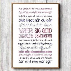 Plakat "Vores hjem" Colours - Vælg str.