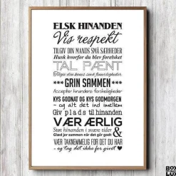 Plakat Vores kærlighed - Sort/Hvid