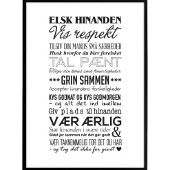 Plakat Vores kærlighed - Sort/Hvid