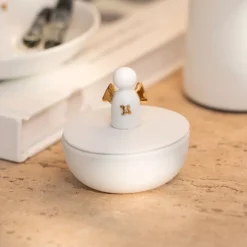 Räder Krukke med låg i Porcelæn - Engel
