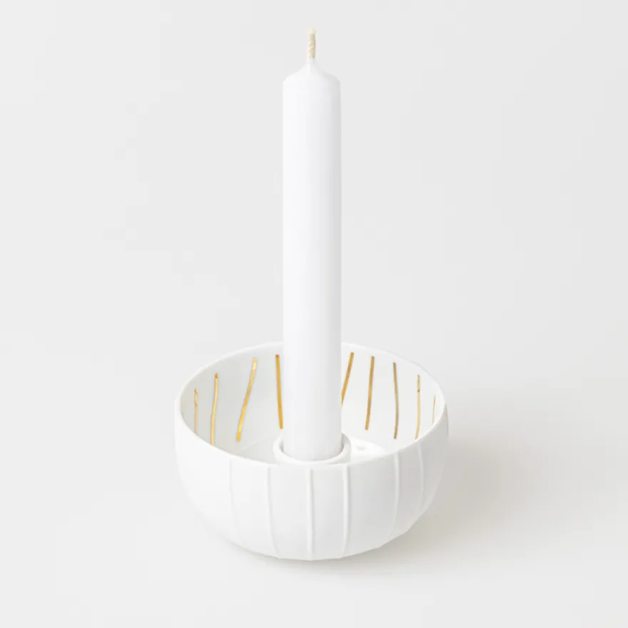 Räder Lysestage - Candle Bowl, STRIPES