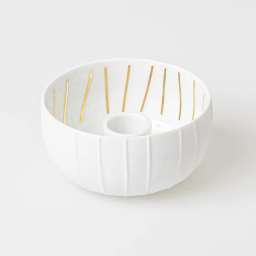 Räder Lysestage - Candle Bowl, STRIPES