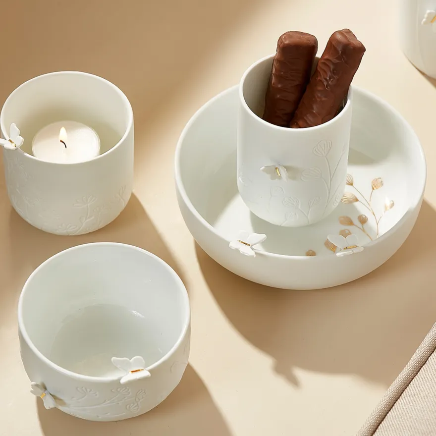 Räder Stor Skål i porcelæn med Sommerfugl