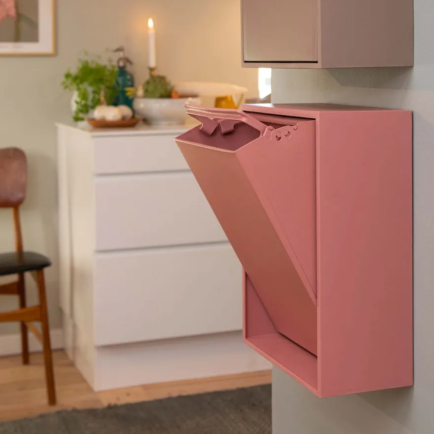 ReCollector væghængt box til affaldssortering - Ash Rose