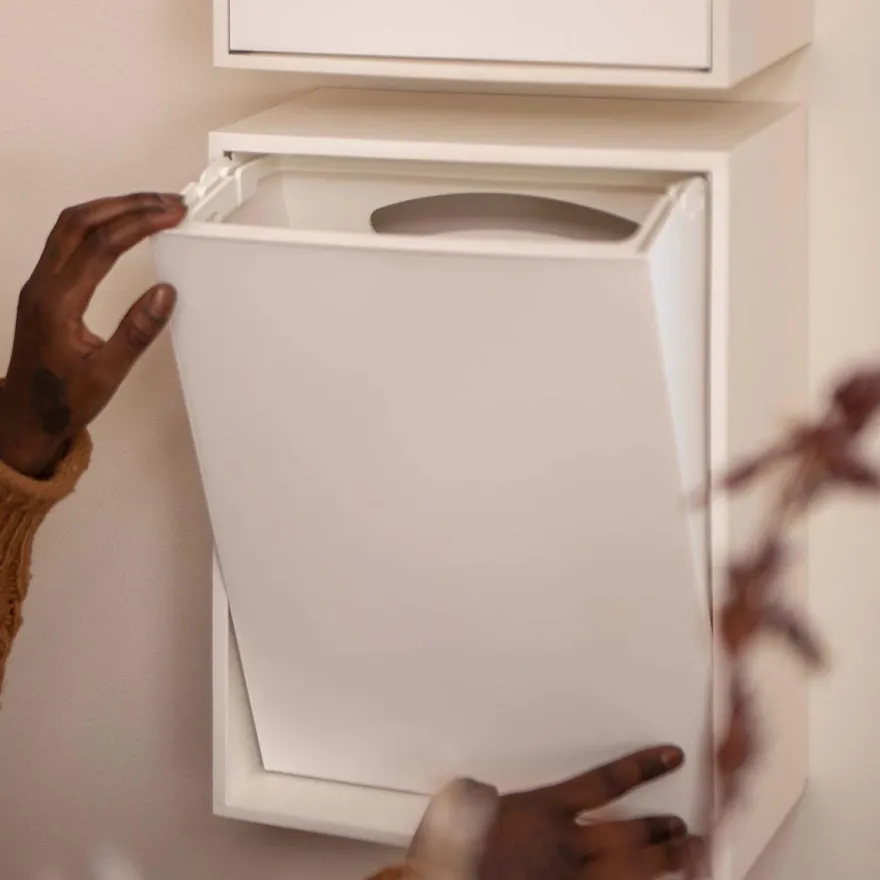 ReCollector væghængt box til affaldssortering - Brilliant White