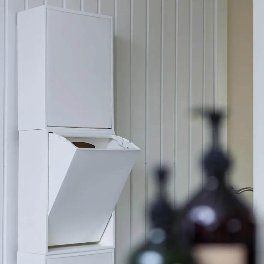 ReCollector væghængt box til affaldssortering - Brilliant White