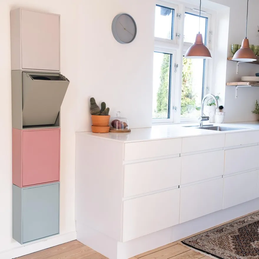 ReCollector væghængt box til affaldssortering - Brilliant White