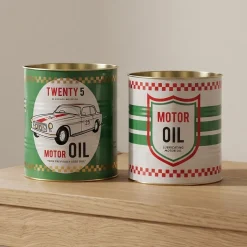 Rex London Metaldåser - Motor Oil. Sæt med 2 stk