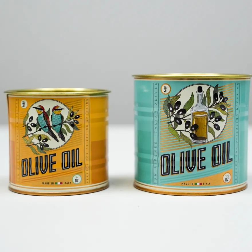 Rex London Metaldåser - Olive Oil mini. Sæt med 2 stk