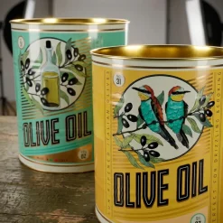 Rex London Metaldåser - Olive Oil XL. Sæt med 2 stk