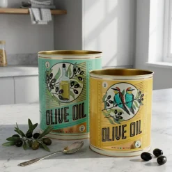 Rex London Metaldåser - Olive Oil XL. Sæt med 2 stk