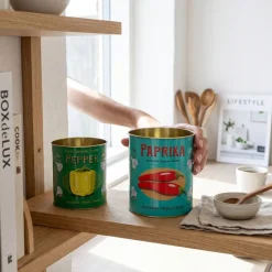 Rex London Metaldåser - Paprika & Peber Medium. Sæt med 2 stk