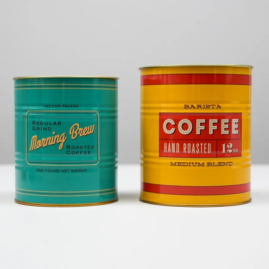 Rex London Metaldåser - Vintage Coffee Medium. Sæt med 2 stk