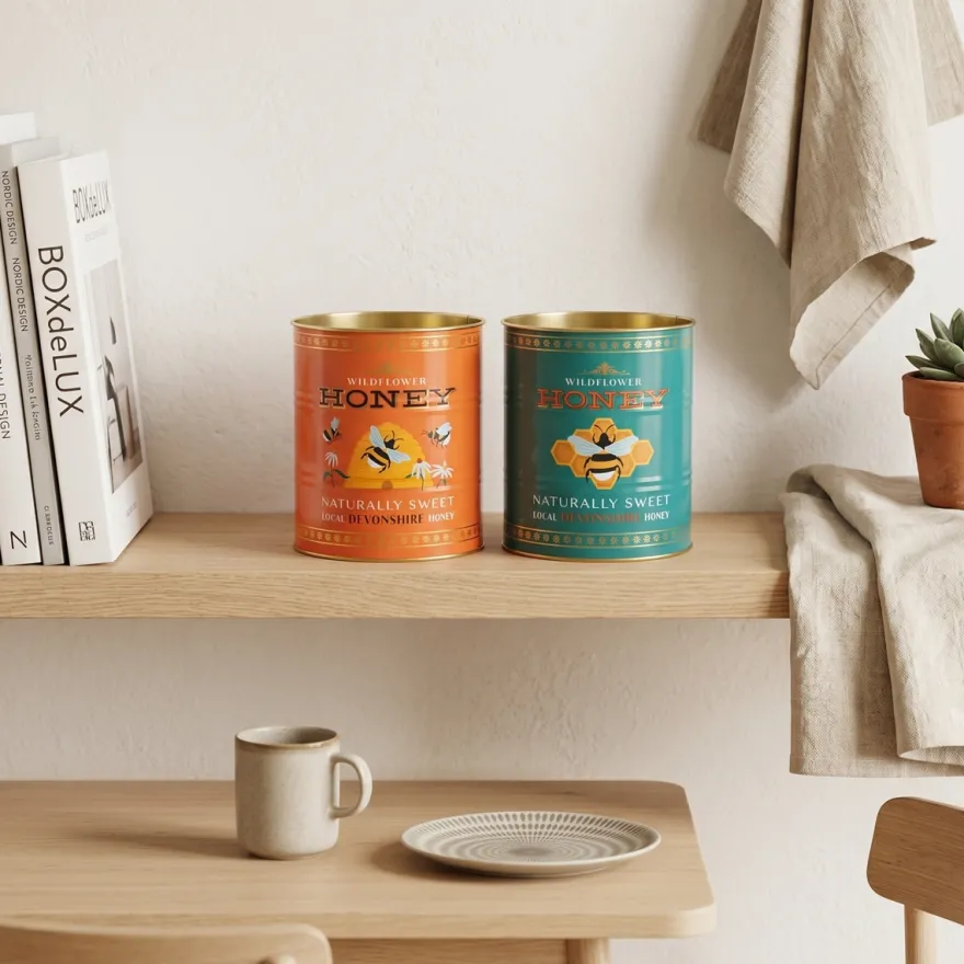 Rex London Metaldåser - Wildflower Honey Medium. Sæt med 2 stk