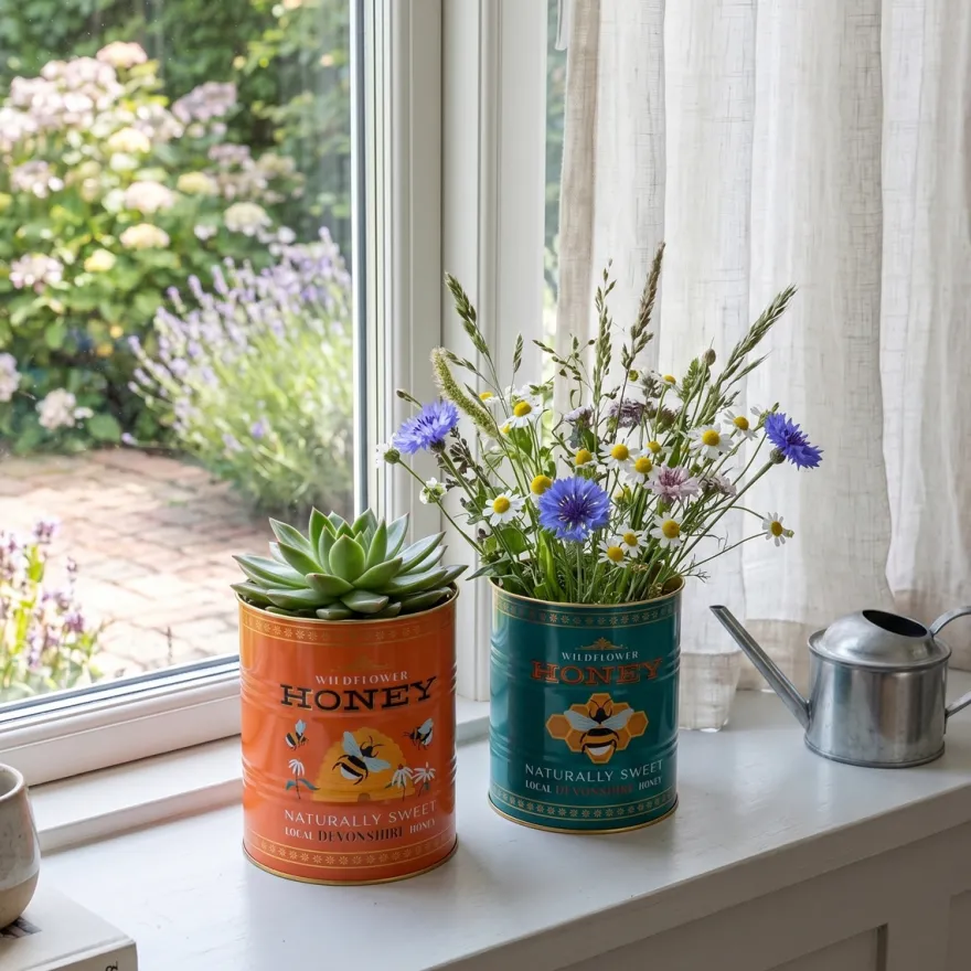 Rex London Metaldåser - Wildflower Honey Medium. Sæt med 2 stk