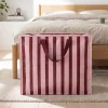Rex London - Opbevaringspose til dyner - Striber Pink/Bordeaux