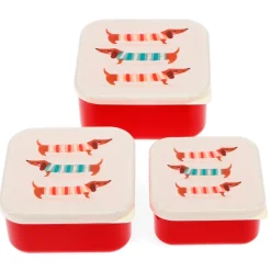 Rex London Snack Boxes. Sæt med 3 stk. DachsHund