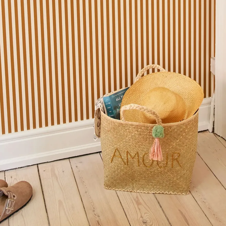 RICE Raffia taske - Amour