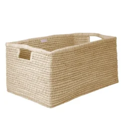 RICE XL Raffia kurv med håndtag - Natur