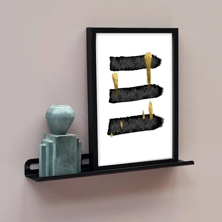 SECTOR Gallerihylde i metal - 40 cm. Sort