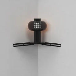 SECTOR Hjørnehylde i metal - Sort - Medium 24 cm