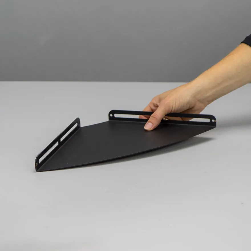 SECTOR Hjørnehylde i metal - Sort - Medium 24 cm