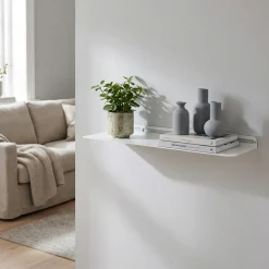 SECTOR hylde i metal - 60x15 cm. Hvid