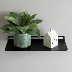 SECTOR hylde i metal - 40x15 cm. Sort