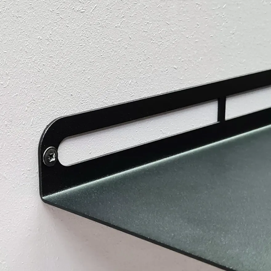 SECTOR hylde i metal - 40x15 cm. Sort