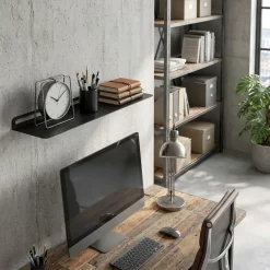 SECTOR hylde i metal - 40x15 cm. Sort