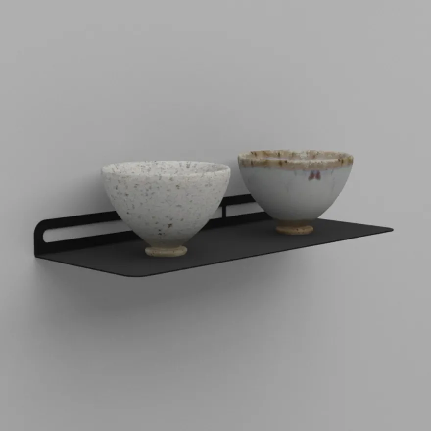 SECTOR hylde i metal - 40x15 cm. Sort