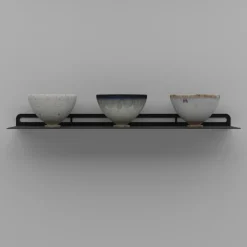 SECTOR hylde i metal - 60x15 cm. Sort