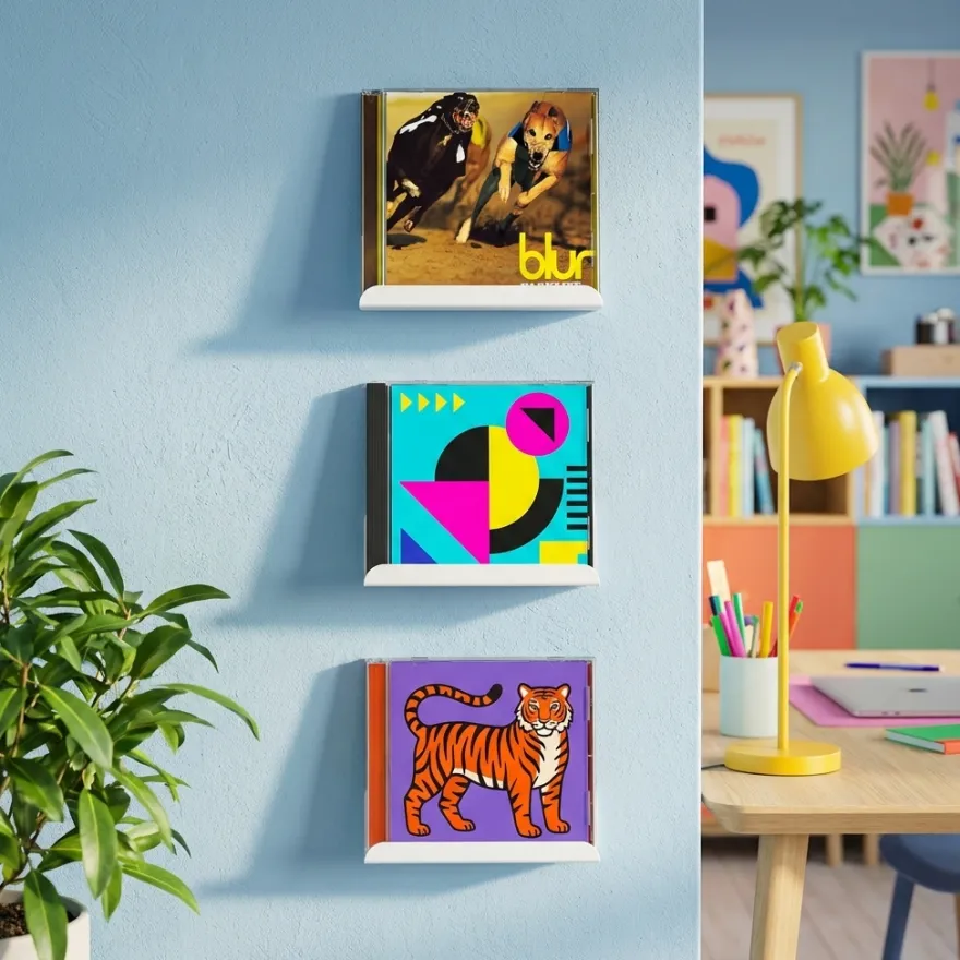 SECTOR mini gallerihylde til CD'er - HVID