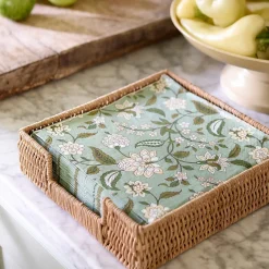 Servietholder i Rattan 22x22cm. Fra Bungalow