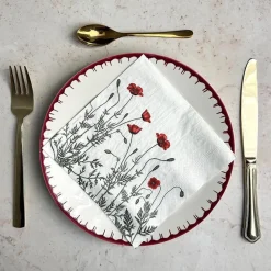 Servietter af FSC papir. Pakke m. 20 stk. - Poppy