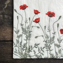 Servietter af FSC papir. Pakke m. 20 stk. - Poppy
