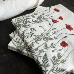 Servietter af FSC papir. Pakke m. 20 stk. - Poppy