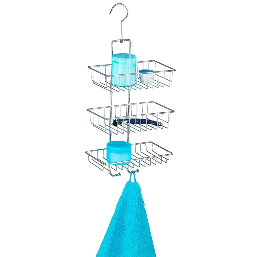 Shower caddy med 3 hylder - Nivala med krog