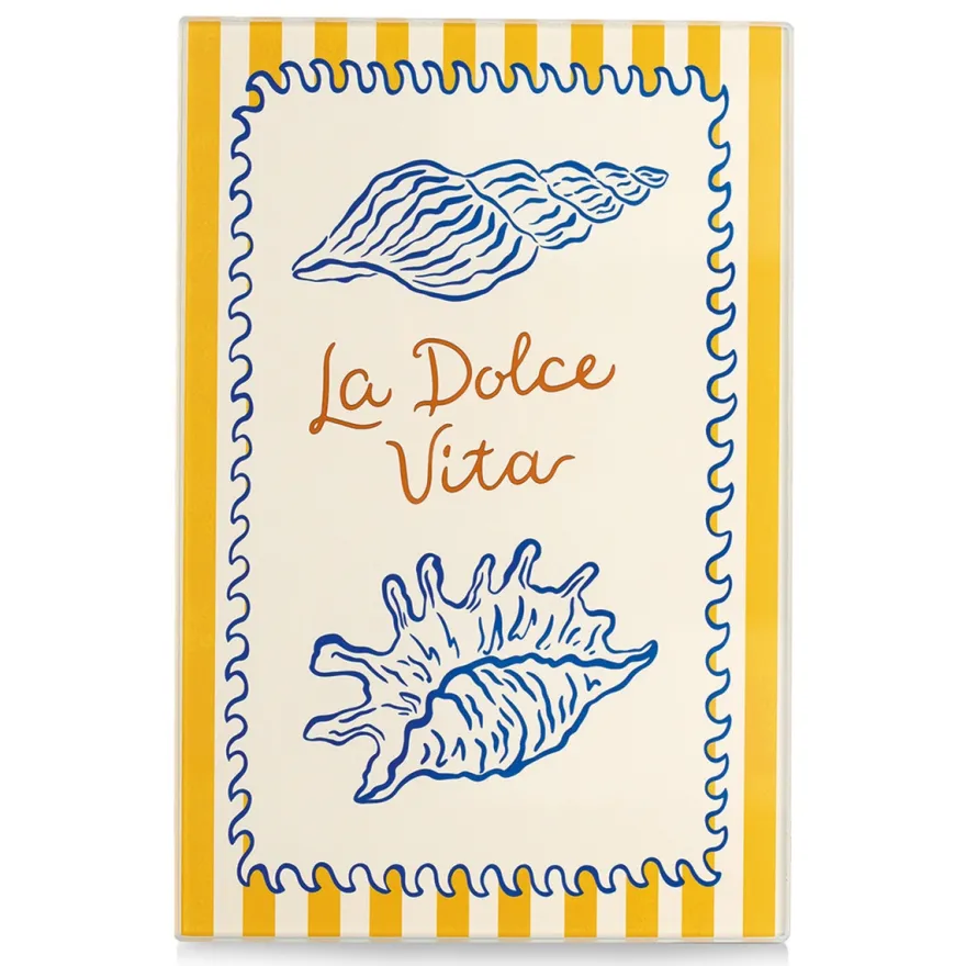 Skærebræt i hærdet glas - "La Dolce Vita" 30x20cm, lille