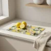 Skærebræt i hærdet glas - "Lemons" 30x20cm, lille