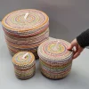 Små Afrikanske kurve i multicolor, striber - Sæt 3stk