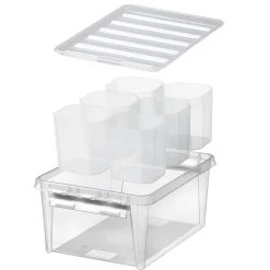 SmartStore Classic - Str. 15 med indsatser - Plastikkasse med låg