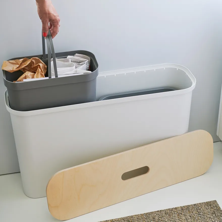 Smartstore Collect Box til affaldssortering - 46L SLIM - Hvid