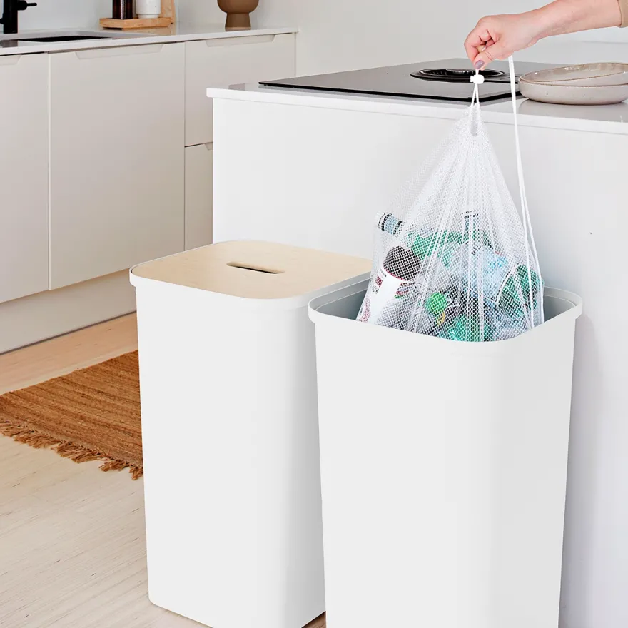 Smartstore Collect 53 liters plastbeholder med låg - Hvid